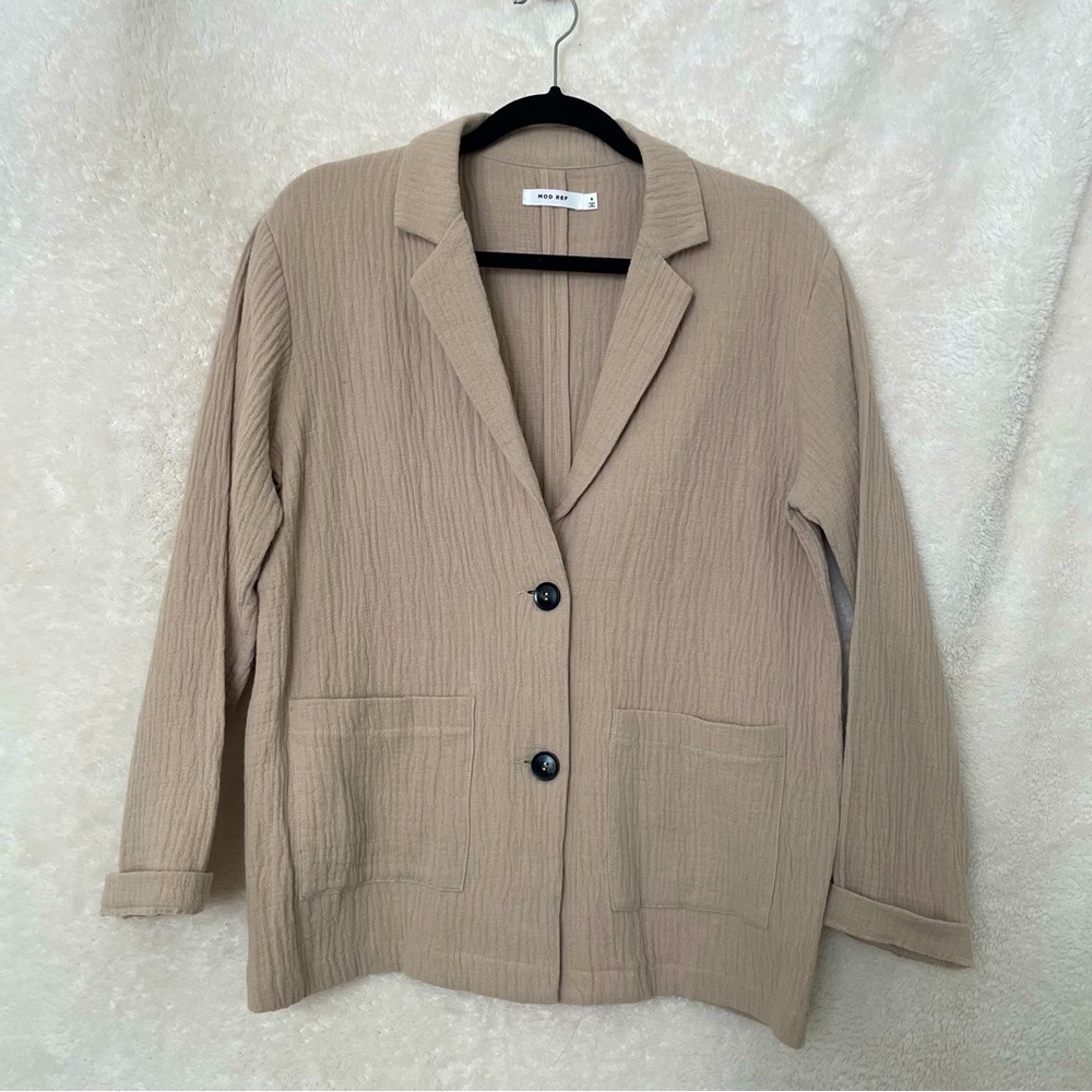Mod Ref Textured Gauze Blazer